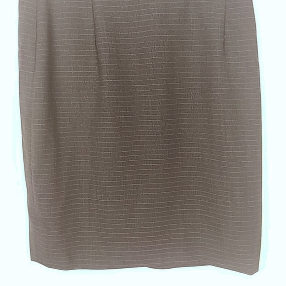 Escada | Pinstriped Black & White Wool Skirt - Picture 4 of 9